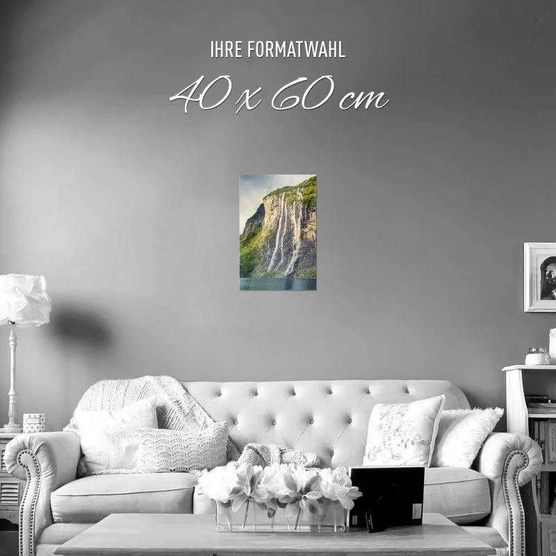 Poster 40x60cm im Hochformat, Seven Sisters Wasserfall