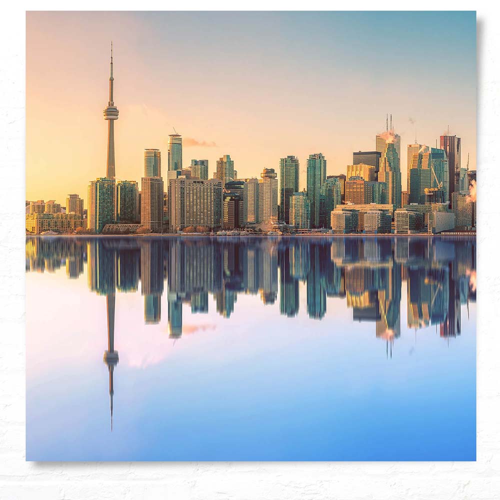 Poster 80x80cm groß, Skyline Toronto, Kanada