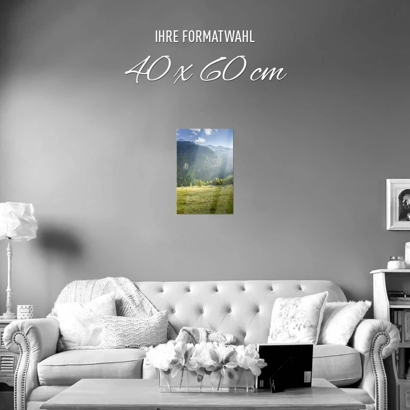 Poster 40x60cm im Hochformat, Herbst Zillertal Tirol Berge & Gebirge