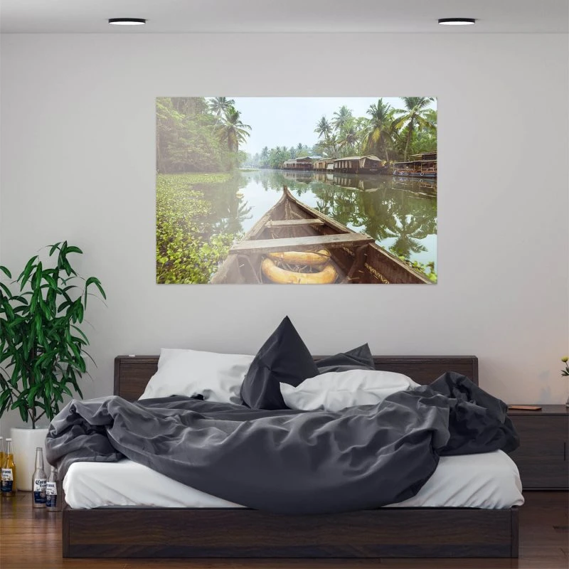 WandPoster 90x60cm Kumarakom Indien, Flüsse & Seen