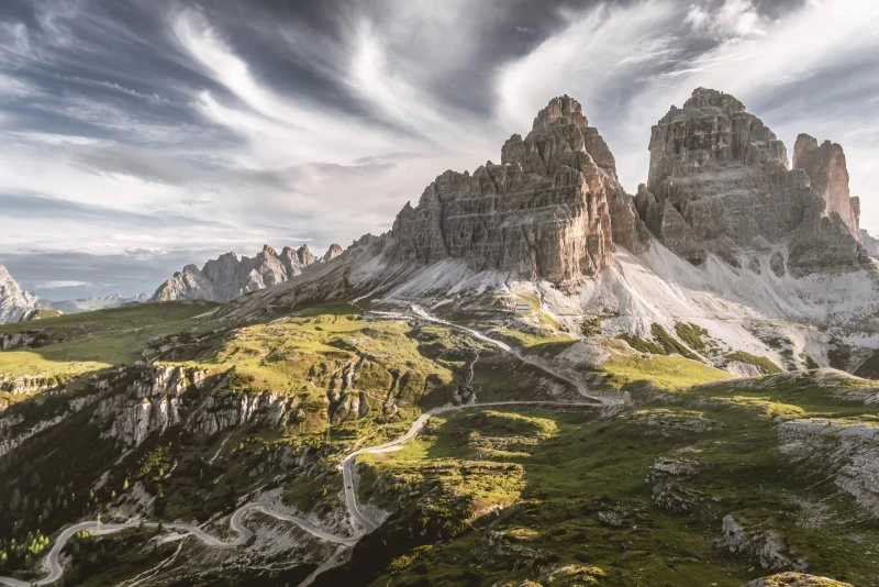 Berge & Gebirge 3 Zinnen Dolomiten als XXL Acrylglasbild 150x100cm