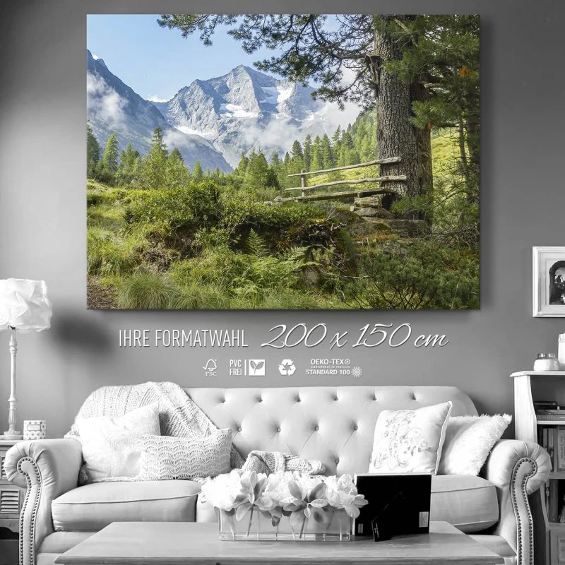 Berge & Gebirge Zillertal Tirol als Keilrahmenbild 200x150cm