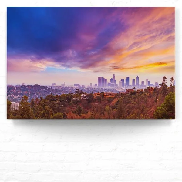 Skyline Los Angeles hills als Keilrahmenbild 180x120cm