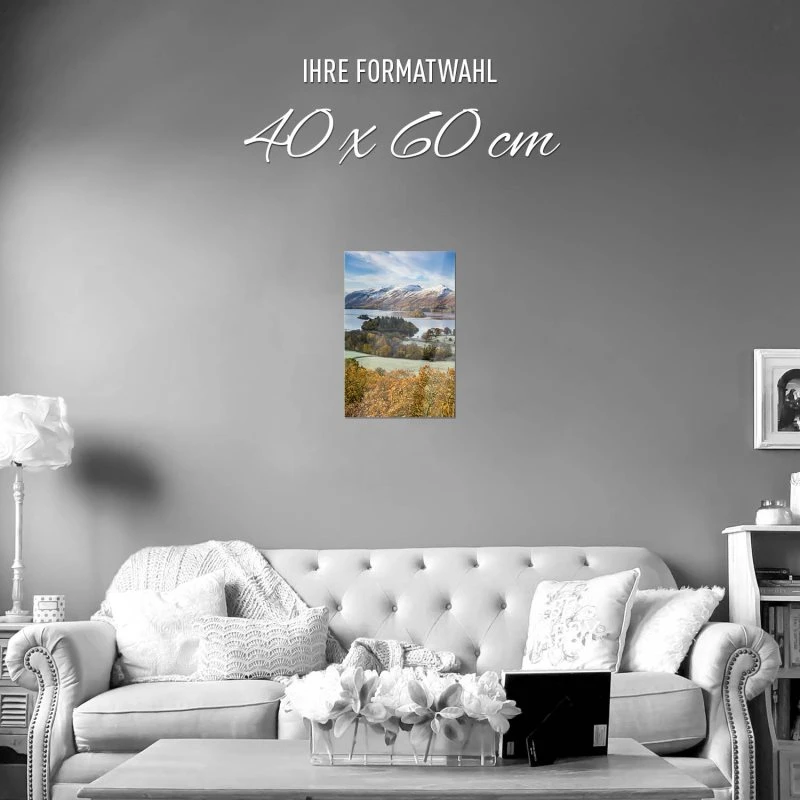 Poster 40x60cm im Hochformat, Derwent Water England Berge & Gebirge