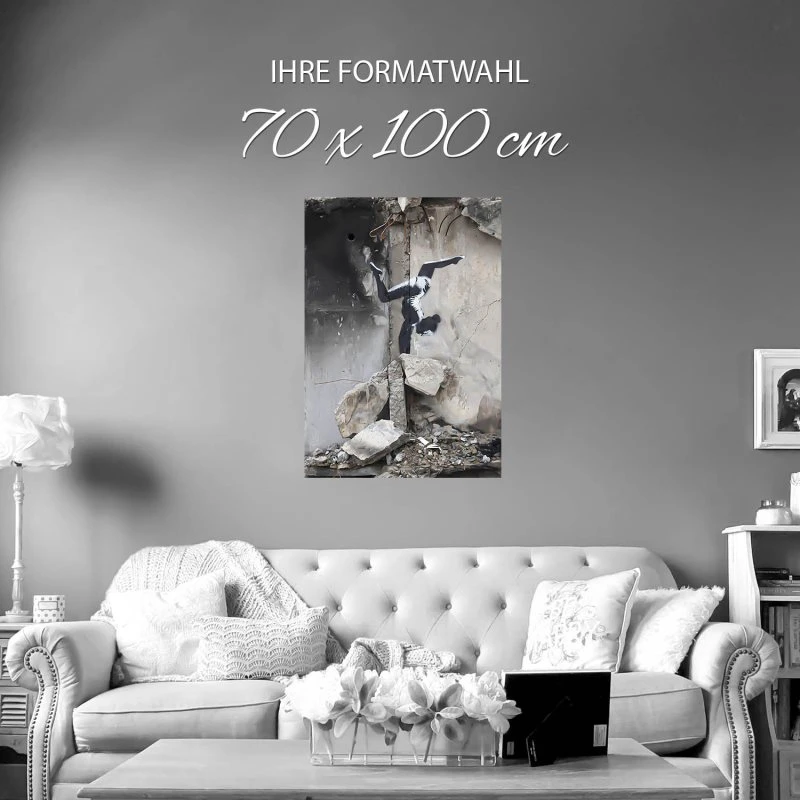 Poster Ukraine Handstand Banksy, 70x100cm groß