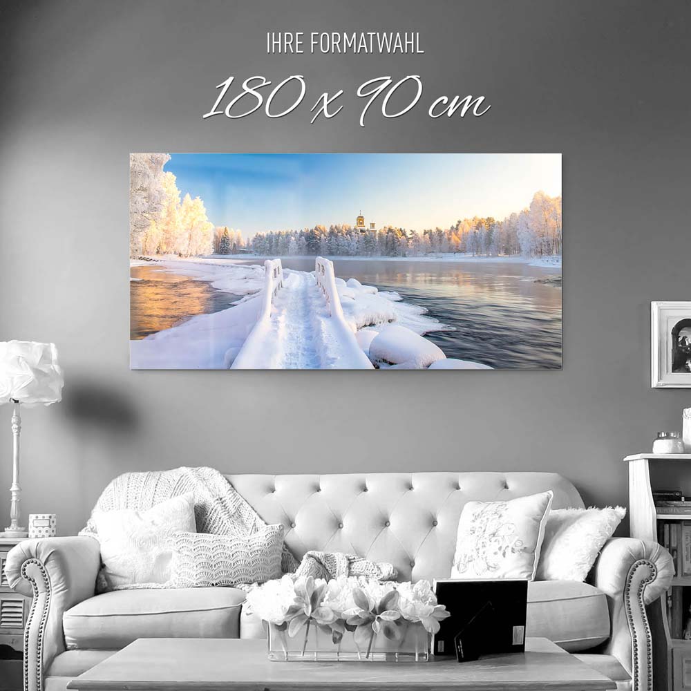 Flüsse & Seen pajakka river, Finnland als Acrylglasverbund Bild 180x90cm