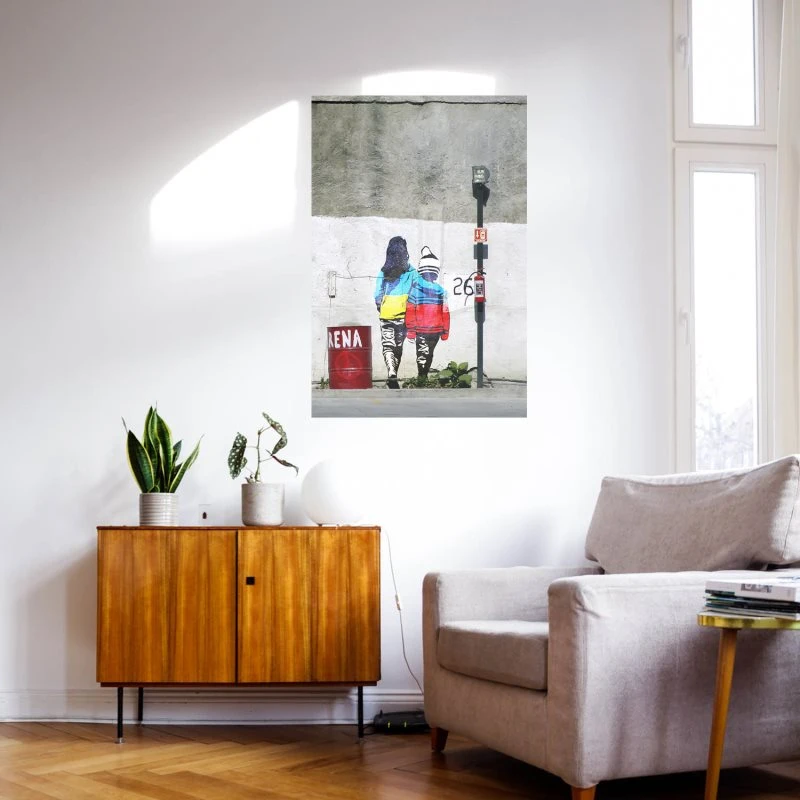 Poster 40x60cm im Hochformat, Ukraine Banksy Art