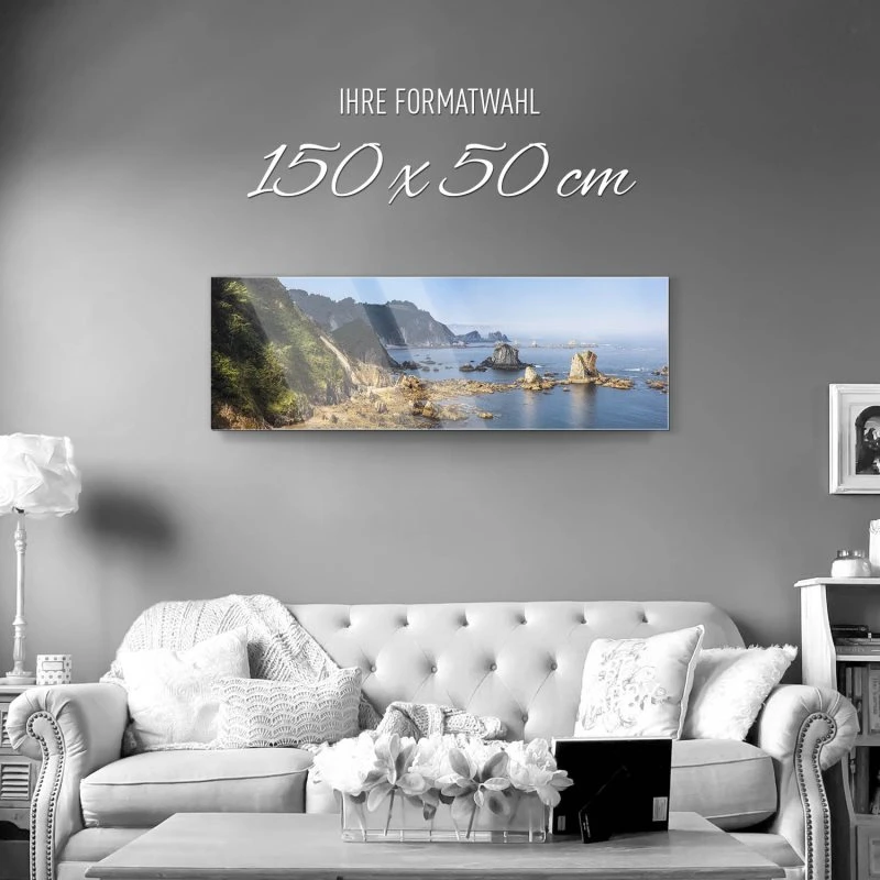 Strand & Meer Silence Beach als Acrylglasverbund Bild 150x50cm