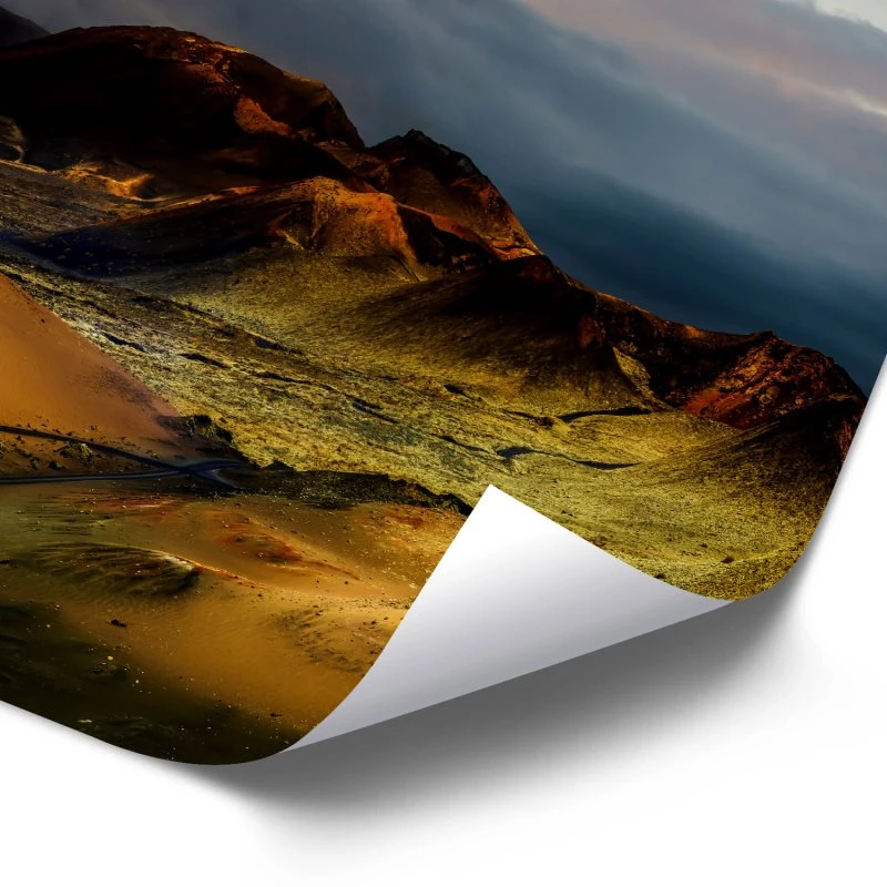 Poster 40x60cm im Hochformat, Lanzarote Spanien Berge & Gebirge