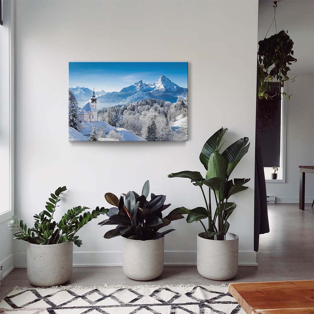 Berge & Gebirge Winter in den Alpen als Keilrahmenbild 180x90cm