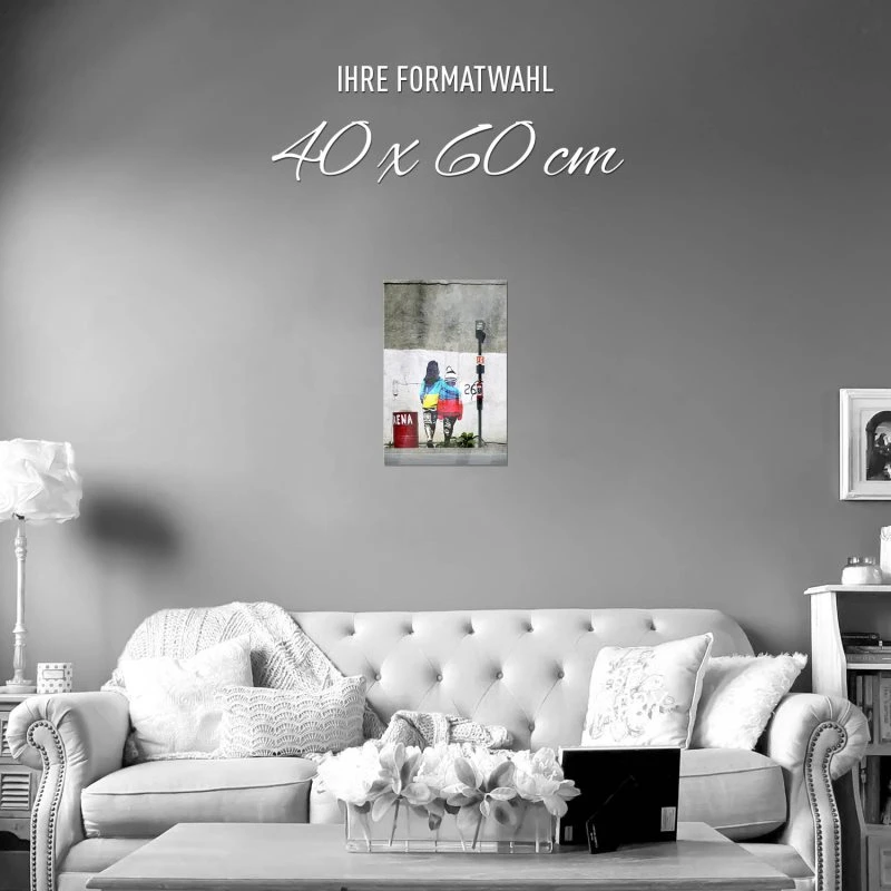 Poster 40x60cm im Hochformat, Ukraine Banksy Art