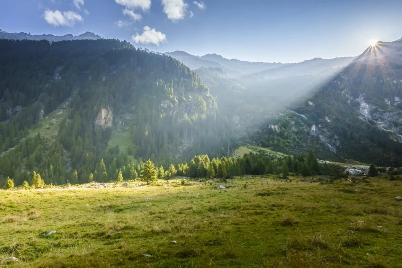 Keilrahmenbild Berge & Gebirge, Herbst Zillertal Tirol 90x60cm groß