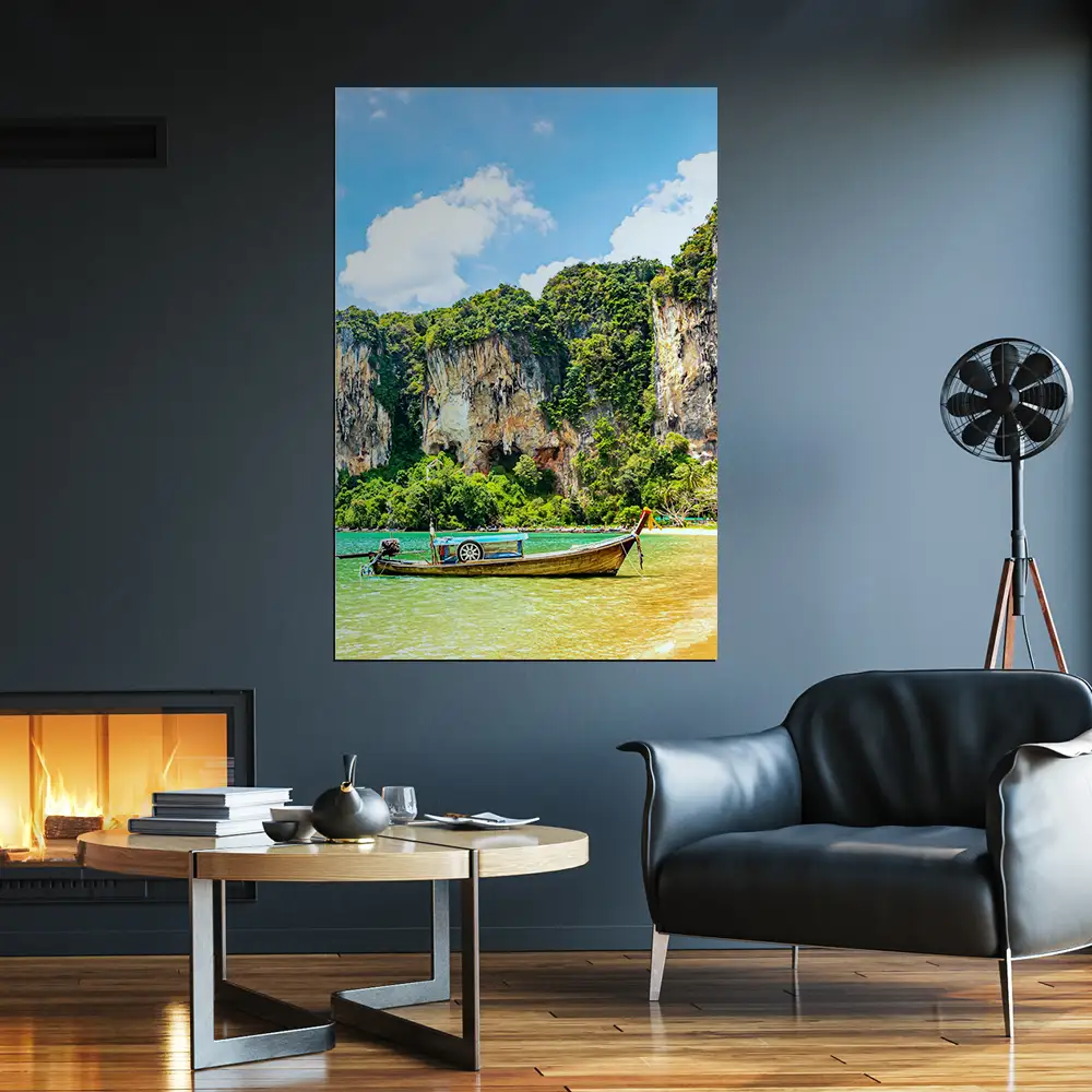 Poster 40x60cm im Hochformat, Thailand Traum Strand & Meer