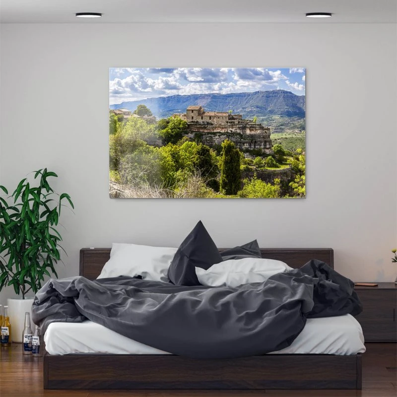 Berge & Gebirge Spanien Dorf Siurana als Acrylglasverbund Bild 150x100cm