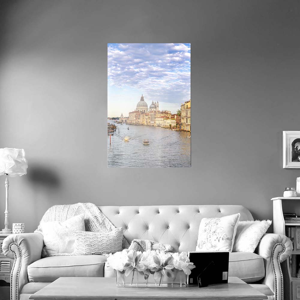 80x120cm großes WandPoster Hochformat, Skyline Canal Grande in Venedig