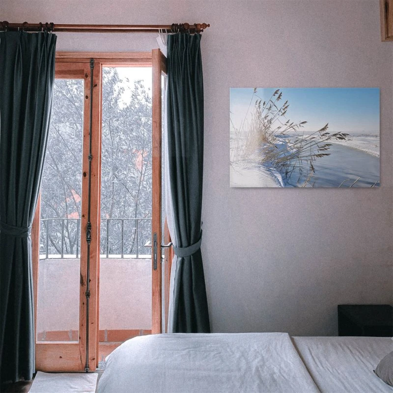 Strand & Meer Winterhafer Ostsee als Acrylglas Bild 120x60cm