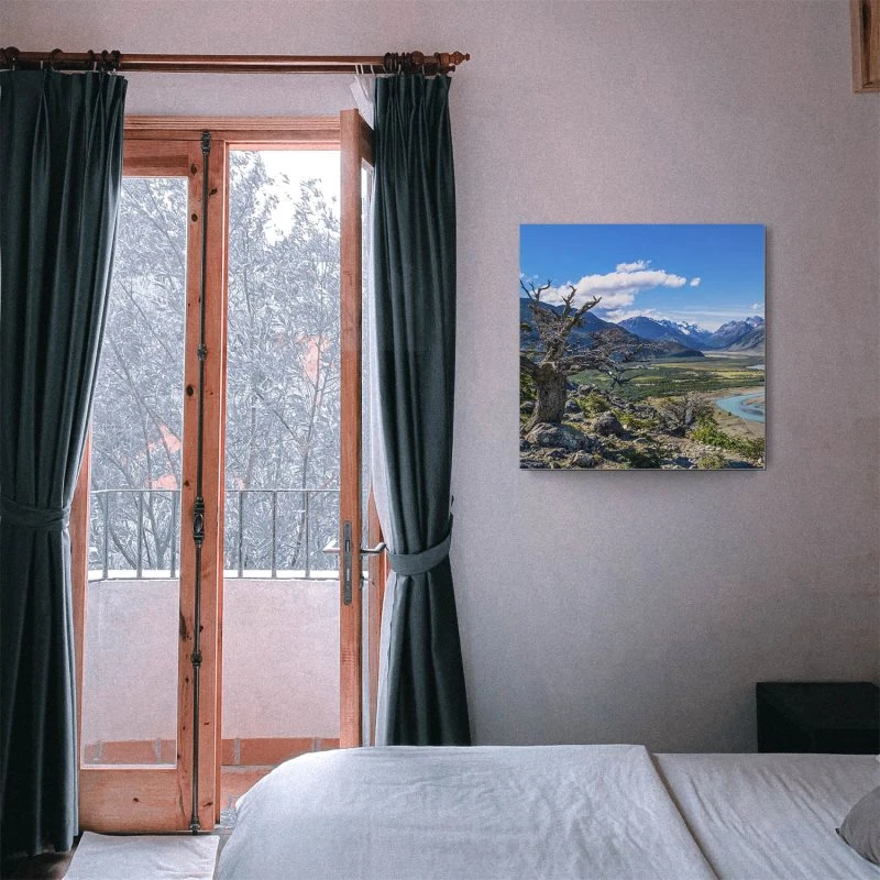 Berge & Gebirge Patagonien Flüsse als Alu-Dibond Bild 80x80cm