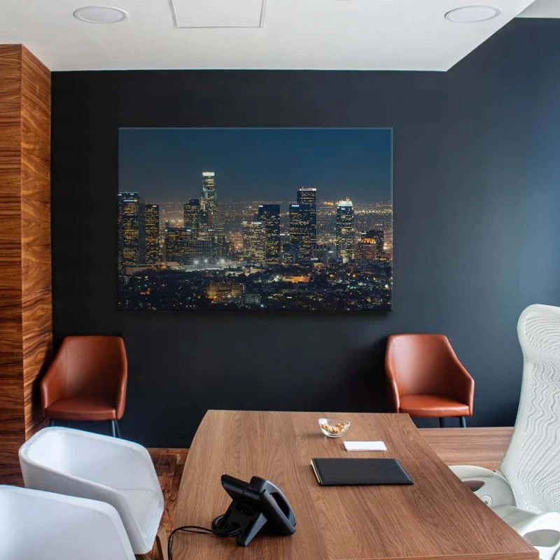 Skyline Los Angeles Nachts als Keilrahmenbild 200x150cm