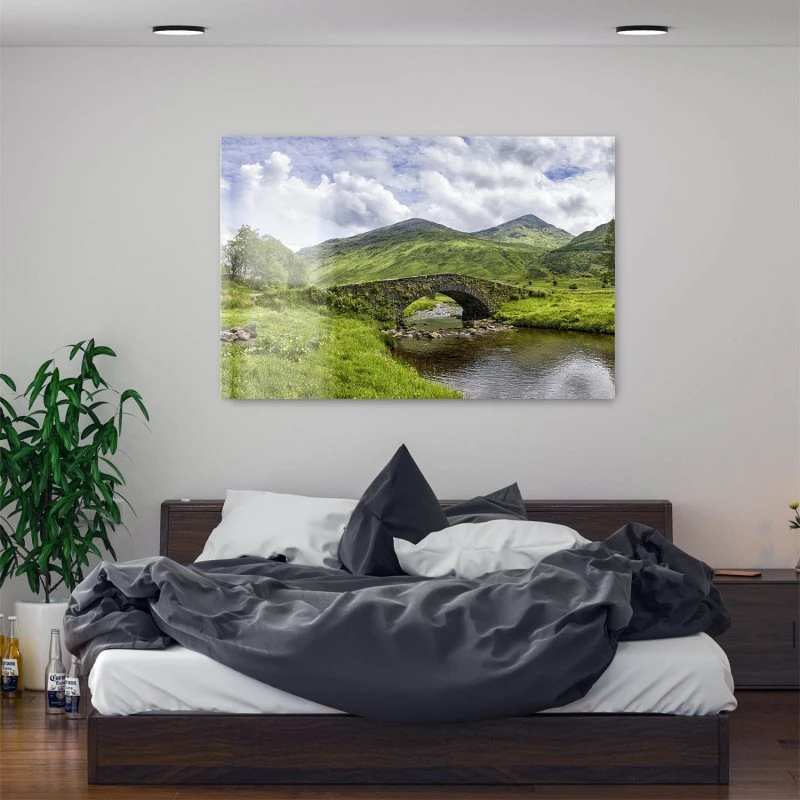 200x150cm großes Acrylglasbild, Berge & Gebirge Schottland Butter Bridge