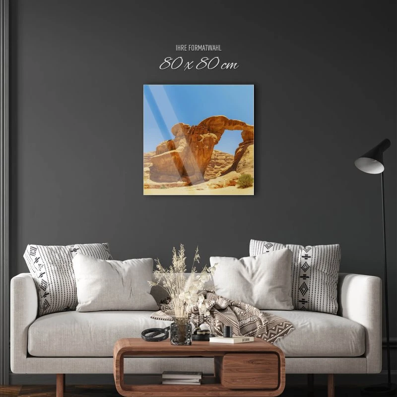 Berge & Gebirge Wadi Rum Wüste als Acrylglas Bild 80x80cm