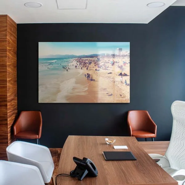 Strand & Meer Santa Monica Beach Los Angeles als Acrylglasverbund Bild 180x90cm