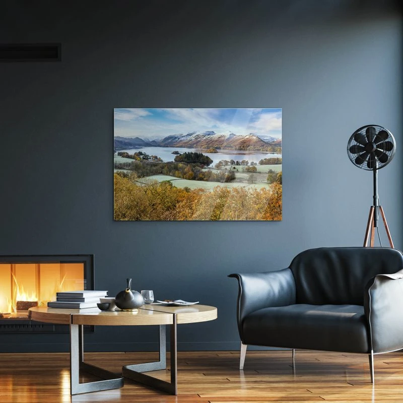 Acrylglasbild Derwent Water England, Berge & Gebirge, 100x70cm groß