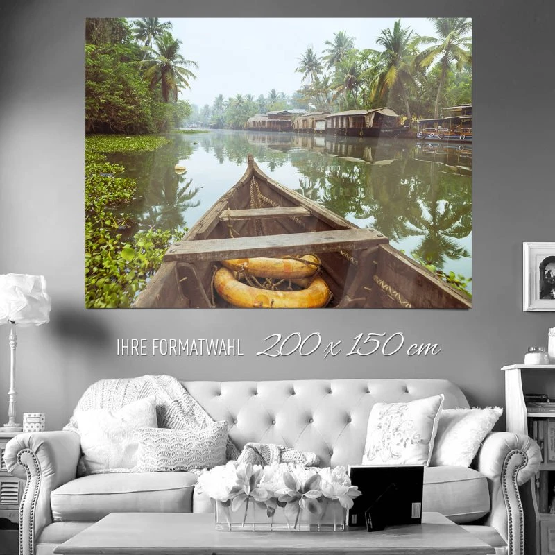 XXL WandPoster Flüsse & Seen Kumarakom Indien, 200x150cm