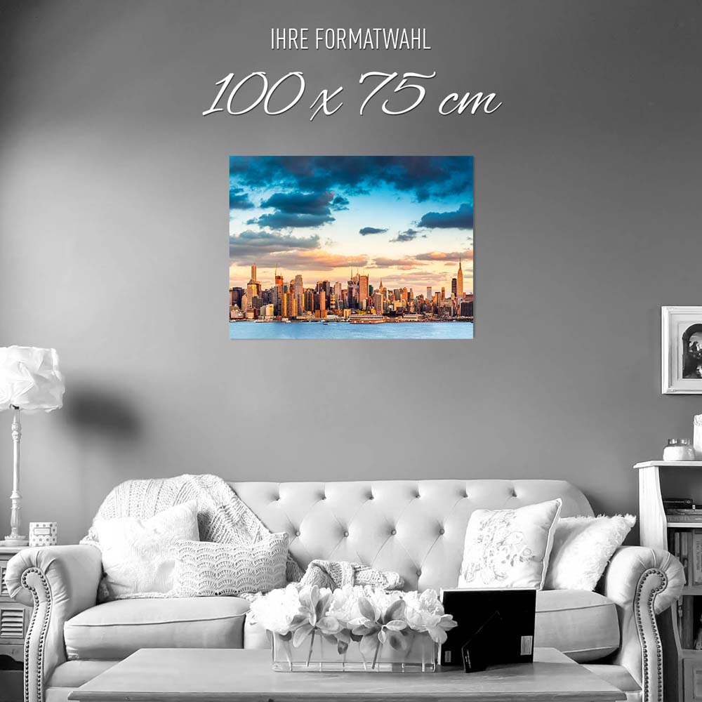 Poster Panorama von New York Skyline, 100x75cm groß