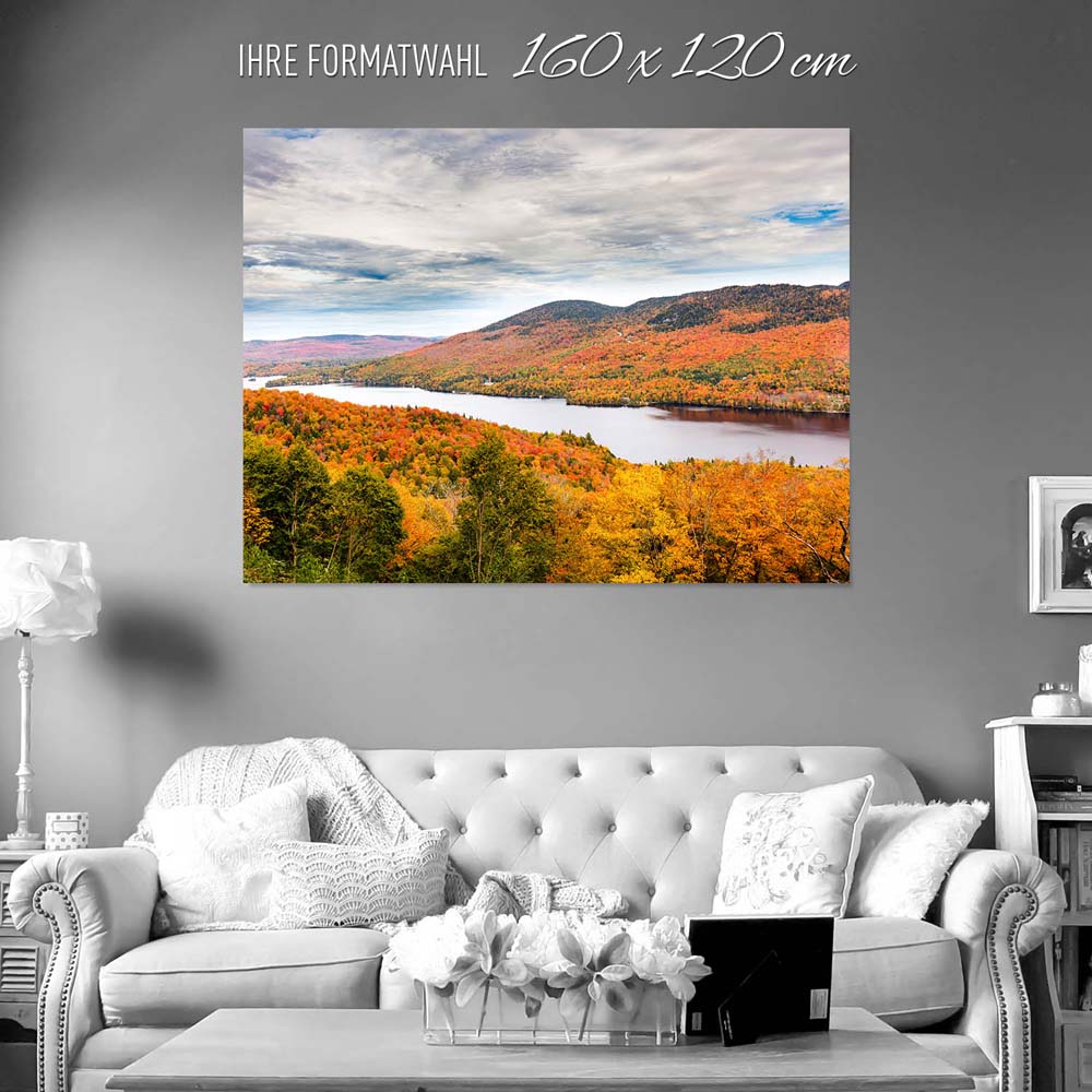 Wald & Bäume Indian Summer, Québec, Kanada als Poster 160x120cm