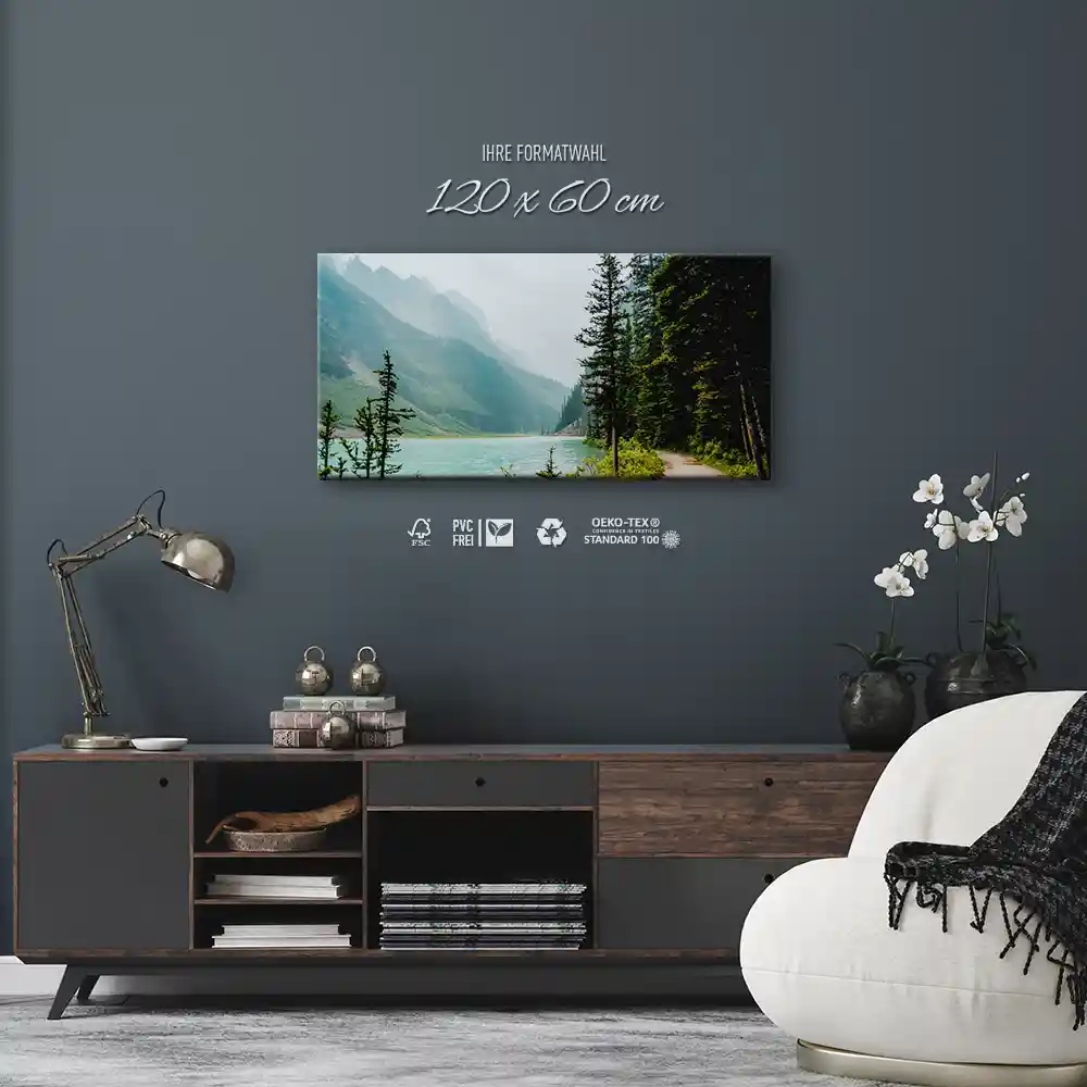 Leinwandbild 120x60cm Flüsse & Seen, Banff National Park Kanada