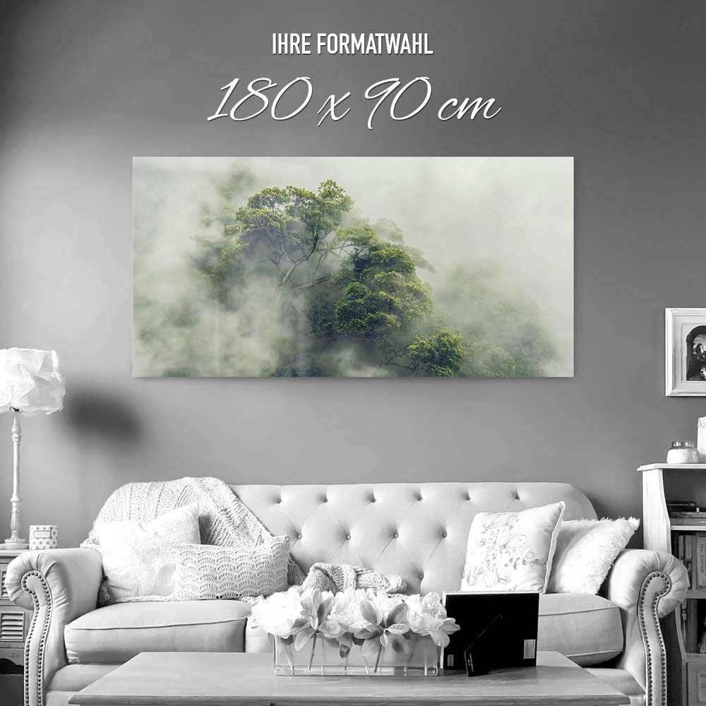 Panorama Acrylglasbild 180x90cm Regenwald Baumkrone