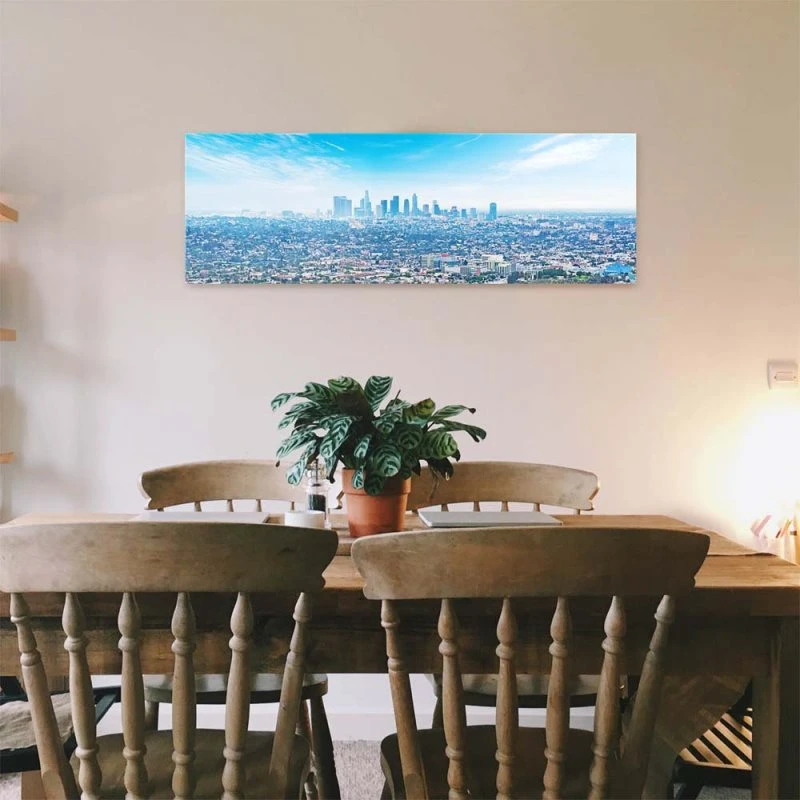 Skyline Los Angeles Panorama als Acrylglas Bild 80x80cm