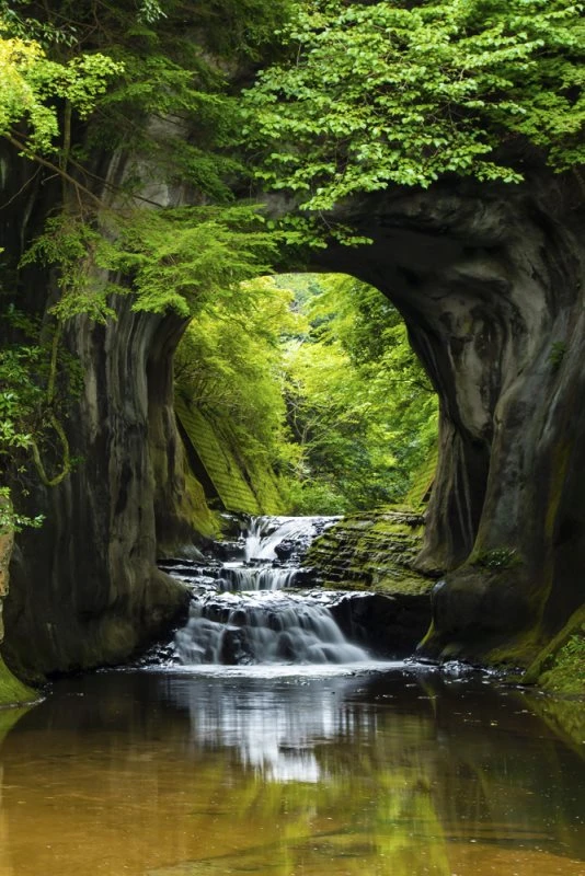 Wasserfall Nomizo Falls Japan Poster XXL 100x150cm im Hochformat