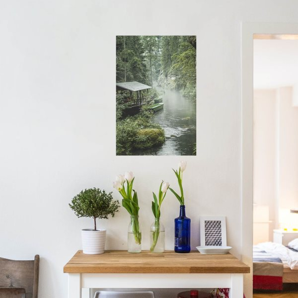 Poster Edmundsklamm Fluss, Gebirge, 70x100cm groß