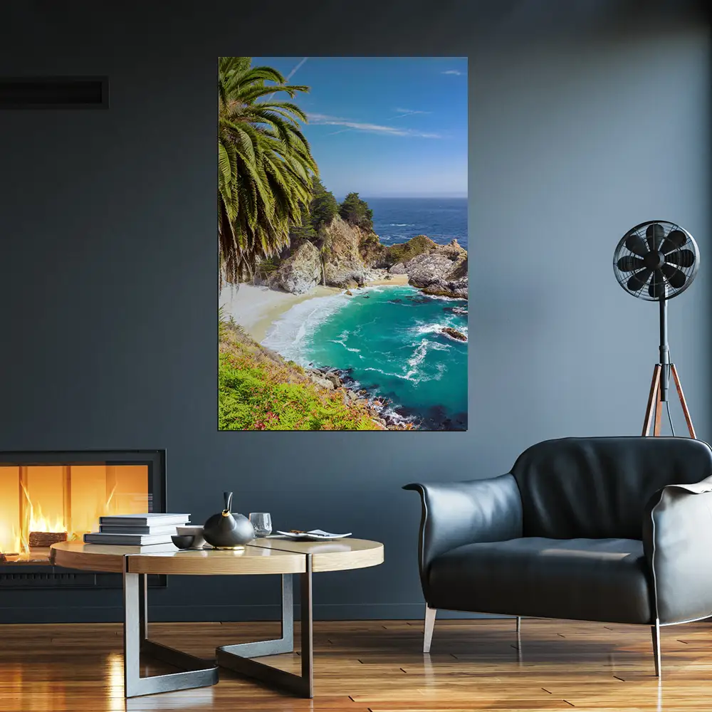 Poster 40x60cm im Hochformat, McWay Falls USA Kalifornien Strand & Meer
