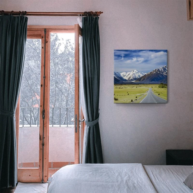 Berge & Gebirge Neuseeland südliche Alpen als Leinwand Bild 80x80cm