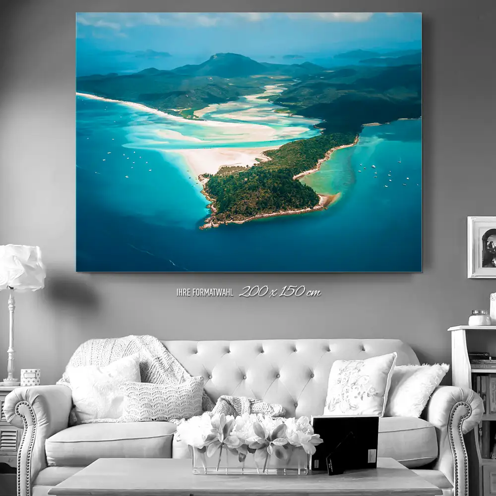 200x150cm großes Alu-Dibond Bild, Strand & Meer Panorama Australien