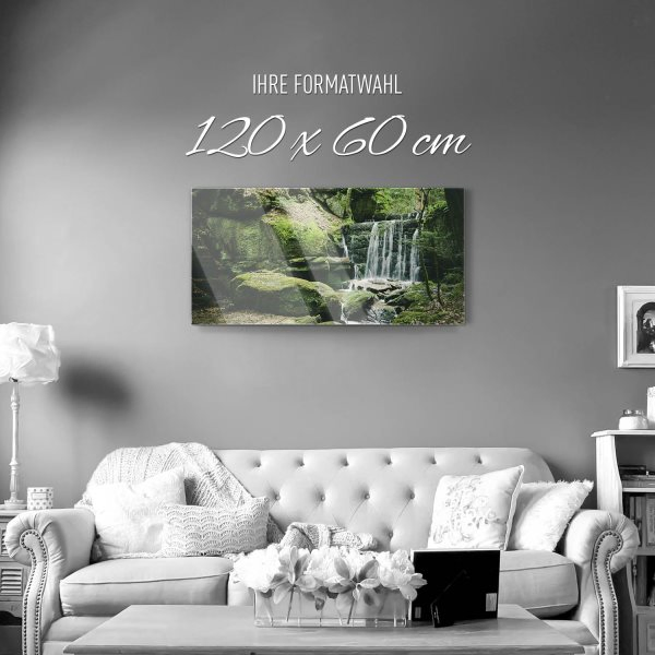 Wasserfall Wolfsschlucht Österreich als Acrylglasverbund Bild 120x60cm