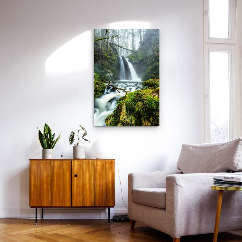 Poster Wasserfall im Schwarzwald Wald & Bäume, 100x75cm groß