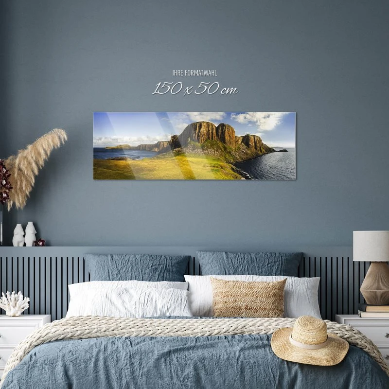 Berge & Gebirge Rubha Hunish Isle of Sky als Acrylglasverbund Bild 150x50cm