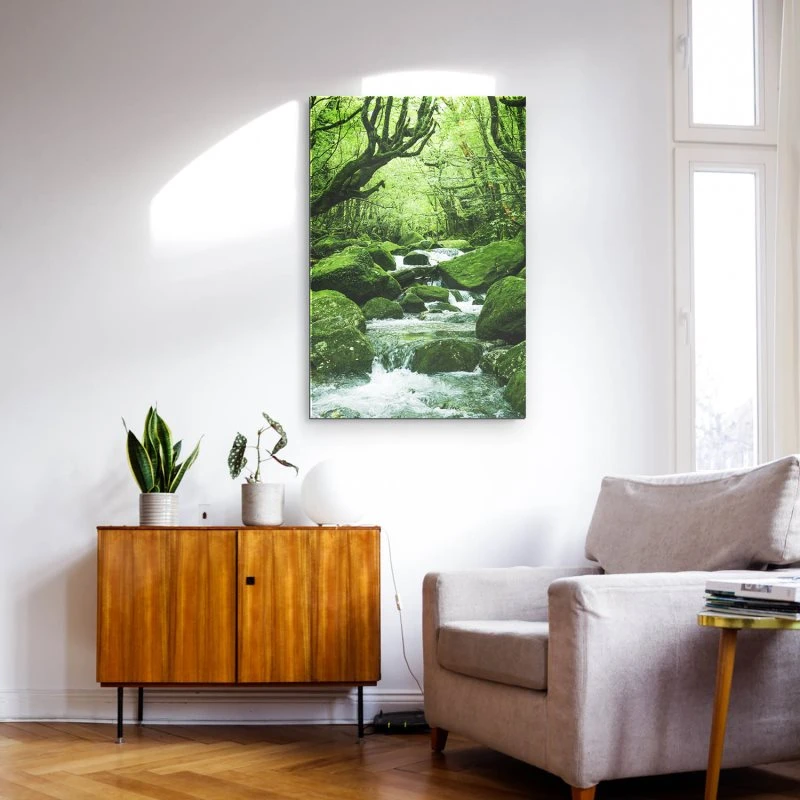Flüsse & Seen Japan Waldbach im Hochformat als Acrylglasverbund Bild 40x60cm