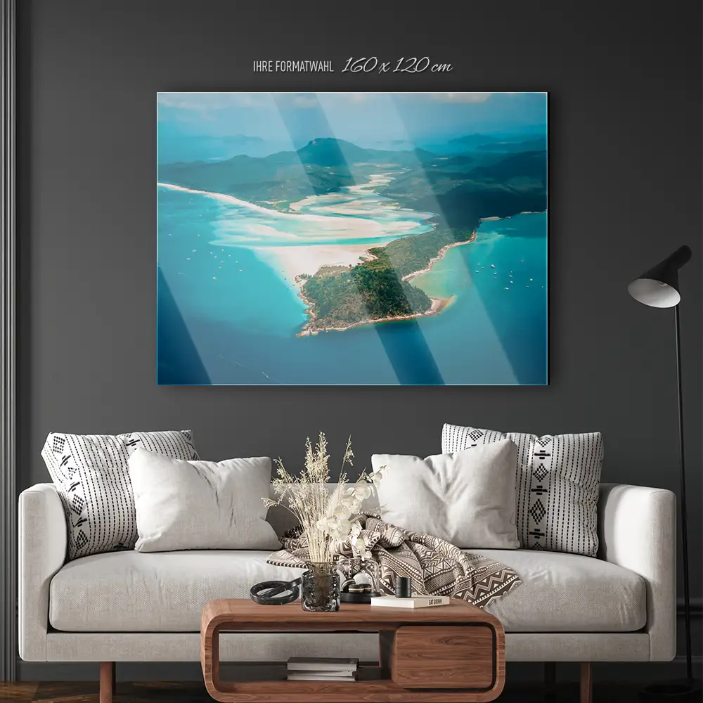 Acrylglasbild XXL, Strand & Meer Panorama Australien 160x120cm groß