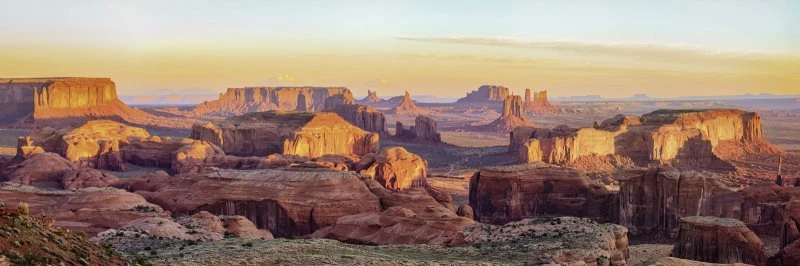 Berge & Gebirge Grand Canyon USA II im schwarzen Bilderrahmen, 150x50cm