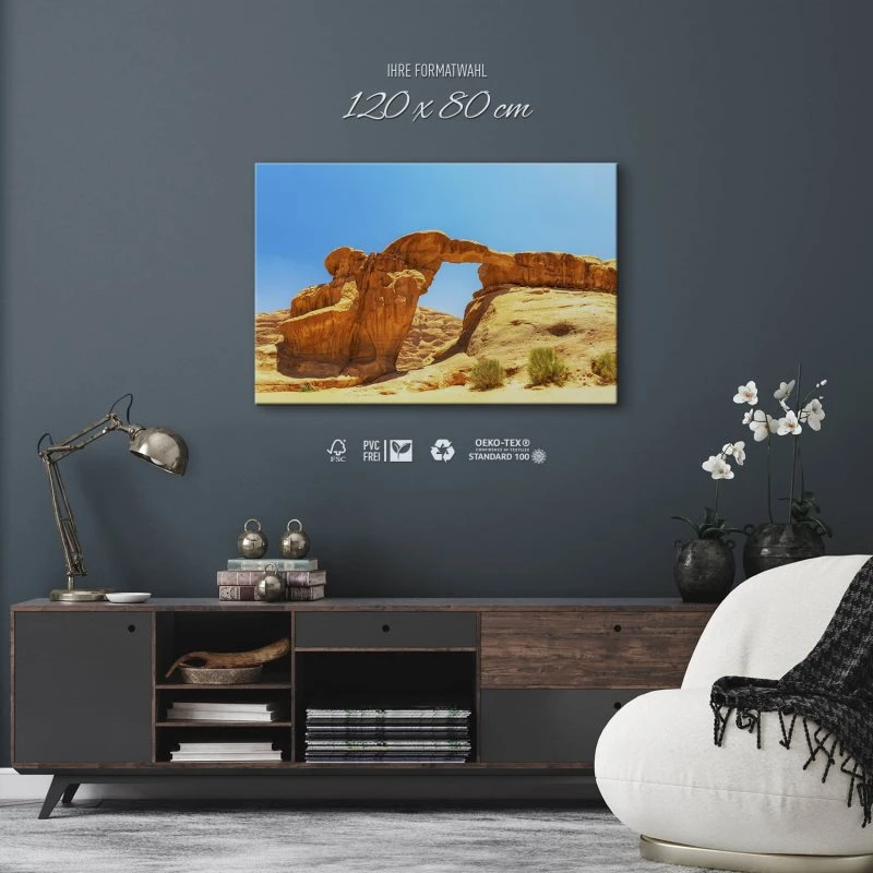 Berge & Gebirge Wadi Rum Wüste als Keilrahmenbild 120x80cm