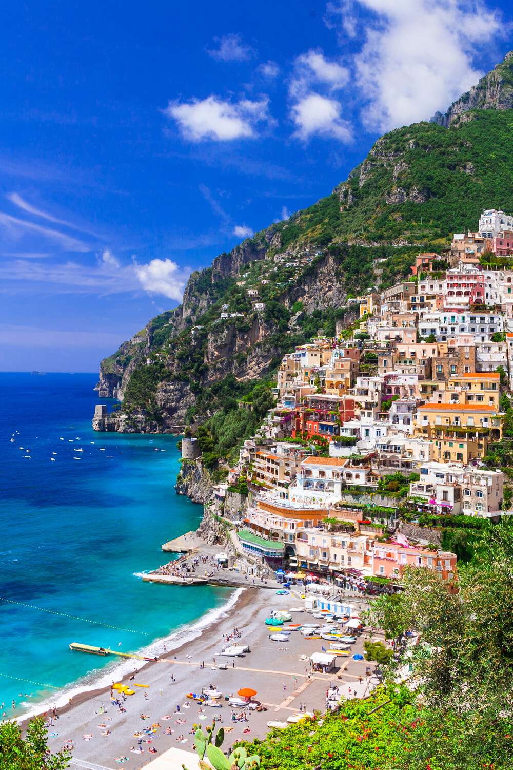 Poster 40x60cm im Hochformat, Amalfiküste, Italien Strand & Meer