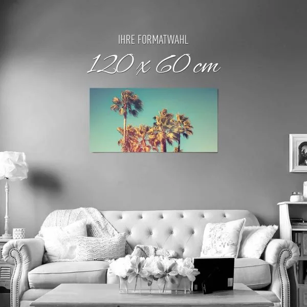 Kalifornien, USA Palmen retro look als Poster 120x60cm