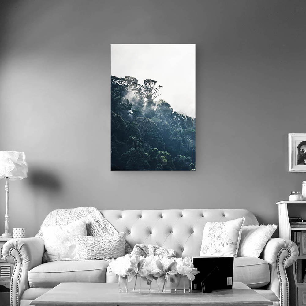 Alu-Dibond Bild im Hochformat, Dschungel weiter Ausblick 80x120cm