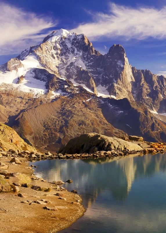 WandPoster Berge & Gebirge Crystal Lakes Franz. Alpen, 50x70cm