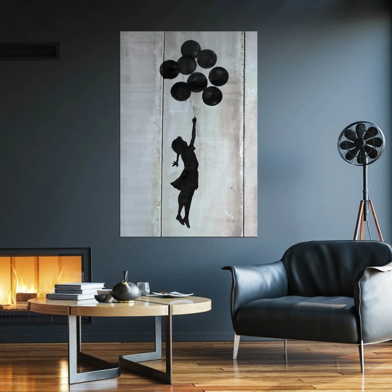 Banksy Girl with ballons Poster XXL 100x150cm im Hochformat
