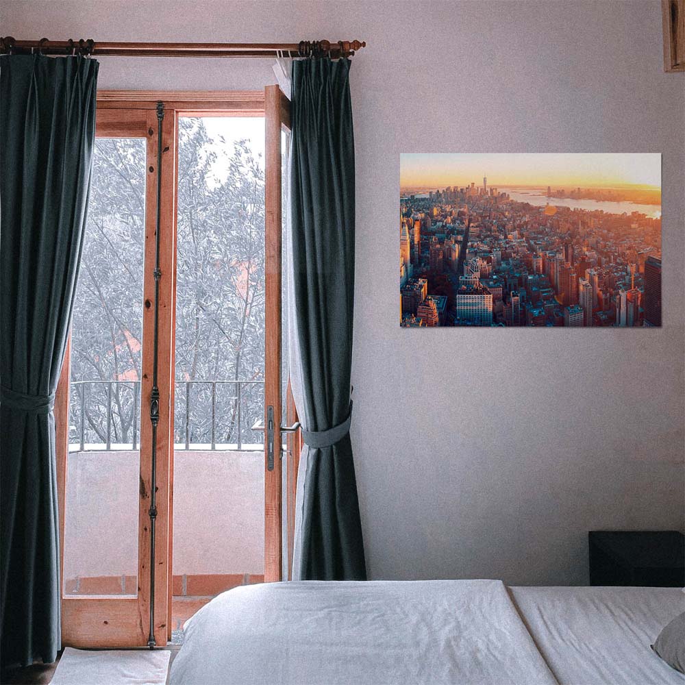 Poster 50x50cm Manhatten von oben Skyline
